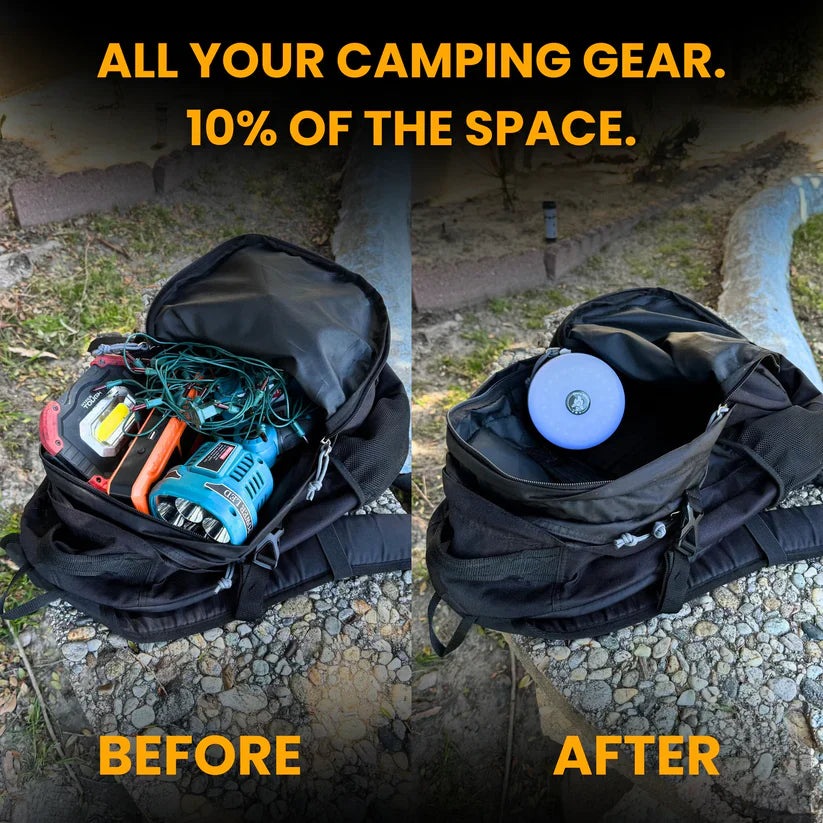Kraftig LED campinglampe med langvarigt batteri