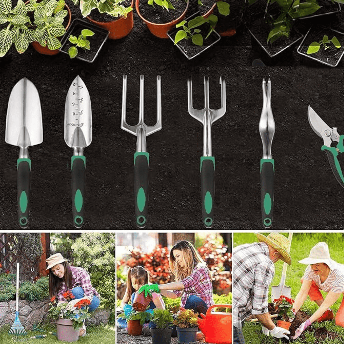 Kompletny profesjonalny zestaw ogrodniczy - 11 narzędzi